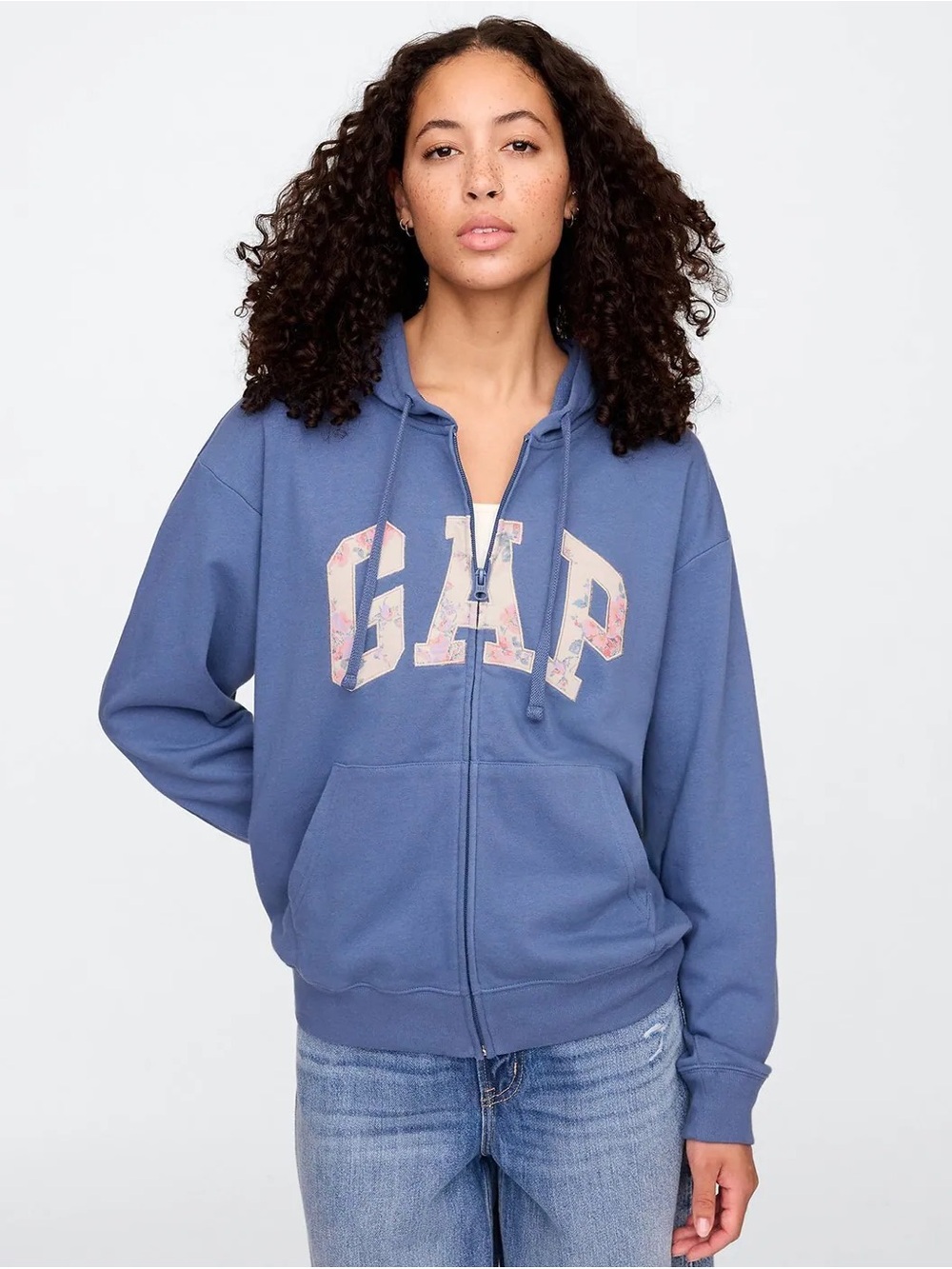 Gap Relaxed Logo Spellout Hoodie Jacket NWT XL Cottagecore Floral Oversized XL